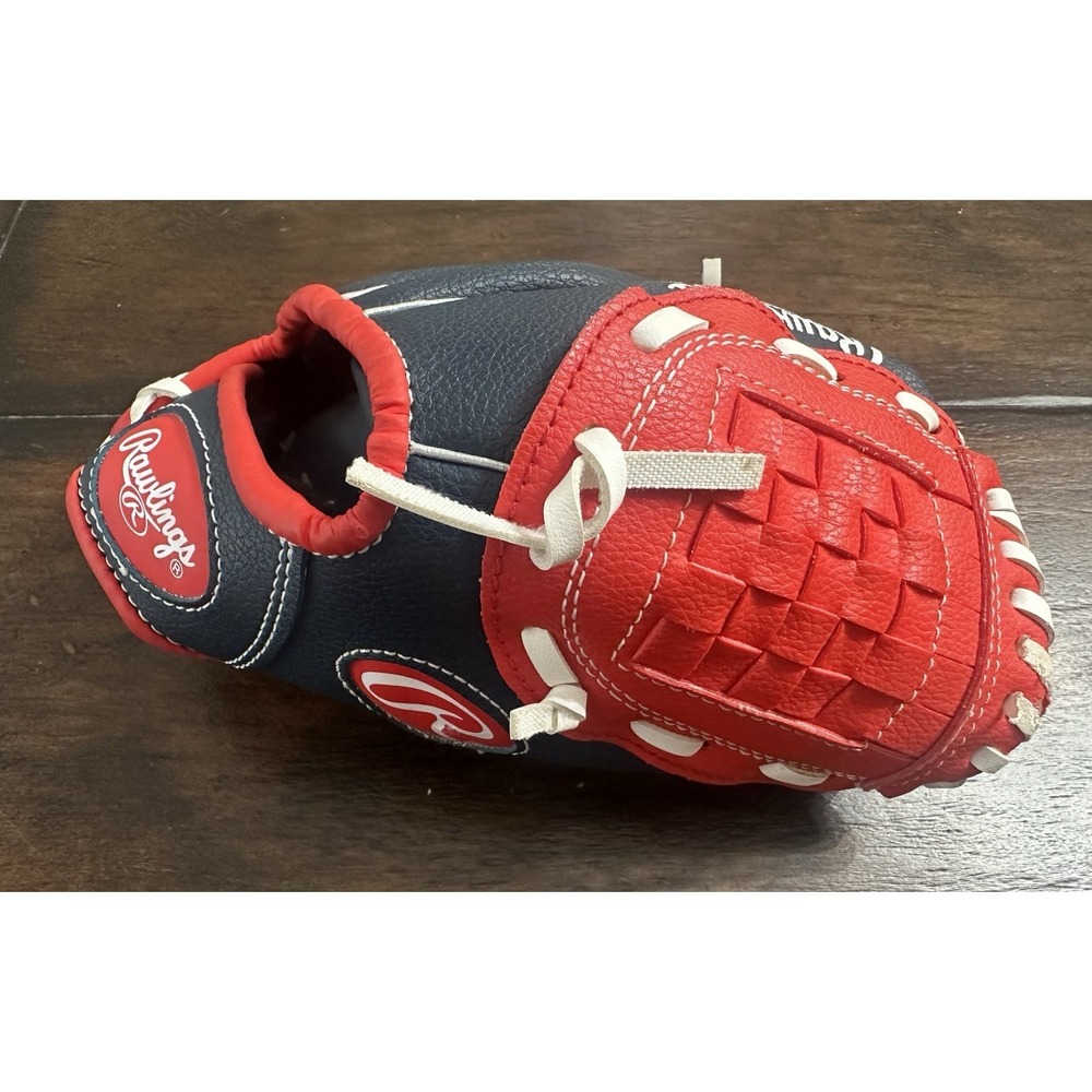 Rawlings WPL95NS Youth Baseball Glove 9.5" RHT Red‎ White & Blue